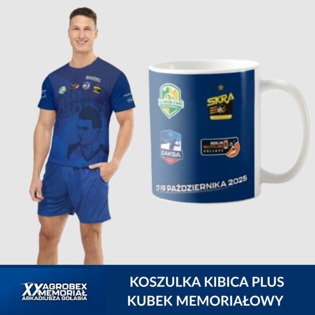 Koszulka granatowa i kubek Memoriałowy